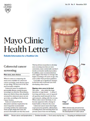 cover image of November 2021. Mayo Clinic Health Letter